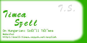 timea szell business card